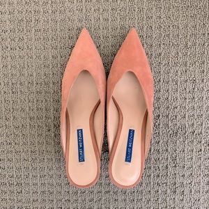 STUART WEITZMAN Blush Suede Kitten Heels